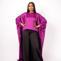 Magenta Silk Two Piece
