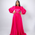 Bright Pink Satin Dress