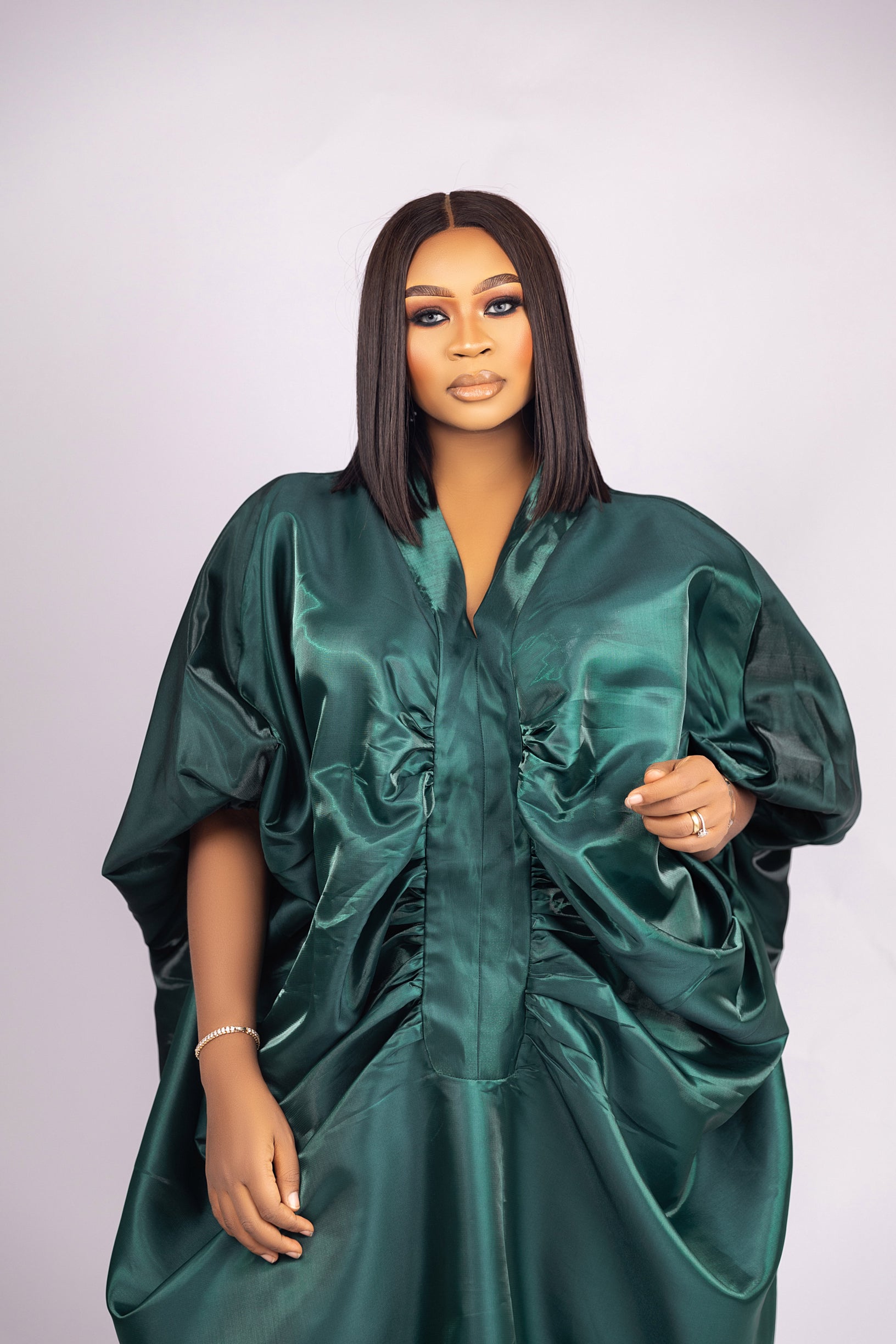 Emerald ruffled bubu